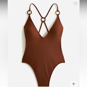 J Crew O Ring V Neck One Piece Size 24 BNWT